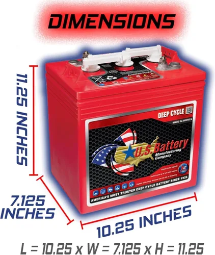 Miniatura 2 de US Battery US125CS 6V 240Ah Inundó la batería de ciclo profundo de plomo ácido GC2