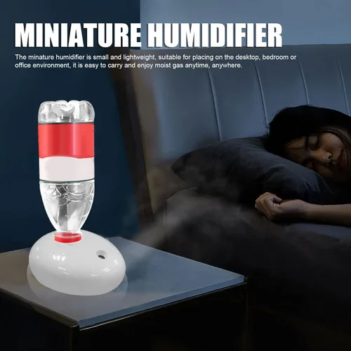 Miniatura 2 de Yosoo Miniature Humidifier, Small USB Water Bottle Humidifier for Home Bedroom Office, Lightweight and Quiet, Large Fog, Improves Air Humidity with
