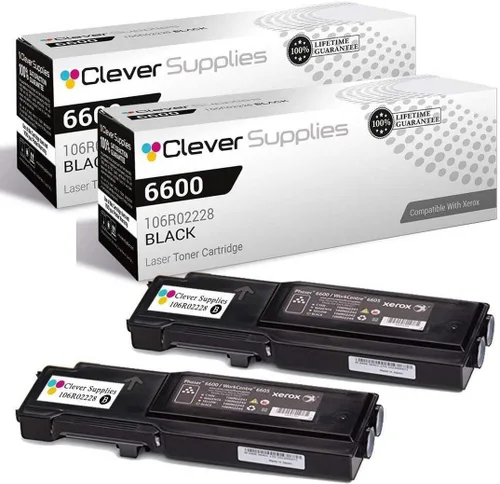Miniatura 275 de CS compatible Xerox Phaser 6510/WorkCentre 6515 (106r03480) 2 cartuchos de tóner negro para Phaser 6510, WorkCentre 6515 2 negro