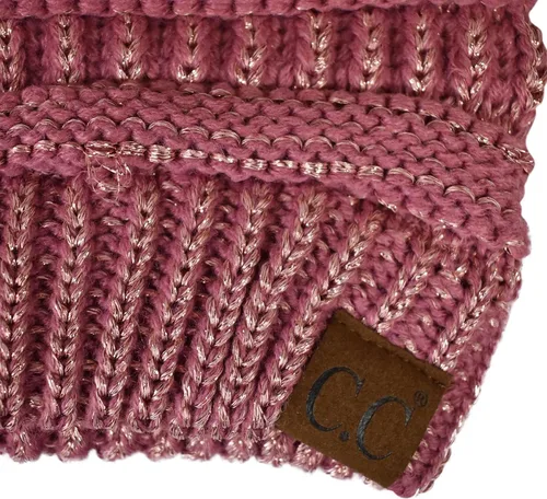 Miniatura 10 de C.C Trendy Warm Chunky Soft Stretch Cable Knit Beanie