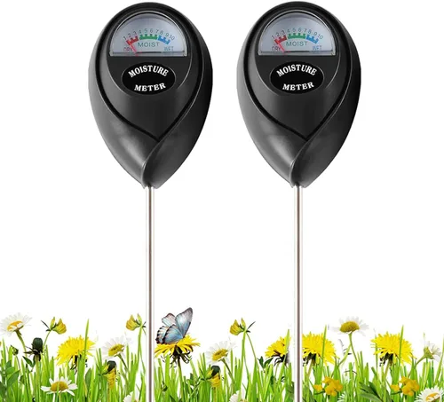 Miniatura 9 de WNJ Paquete de 2 medidores de humedad del suelo, monitor de agua para plantas, medidor de humedad del césped, sensor higrómetro del suelo