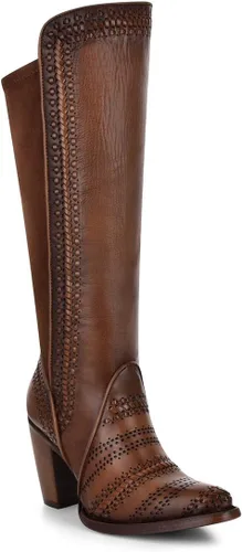 Miniatura 2 de Bota Mujer Cuadra en Piel Genuina Marrón
