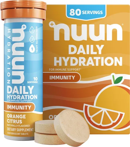 Nuun Inmunidad – Tabletas de electrolitos con vitamina D, C, E y A, jengibre, saúco, magnesio y 4 otros electrolitos esenciales, veganas, cítrico de