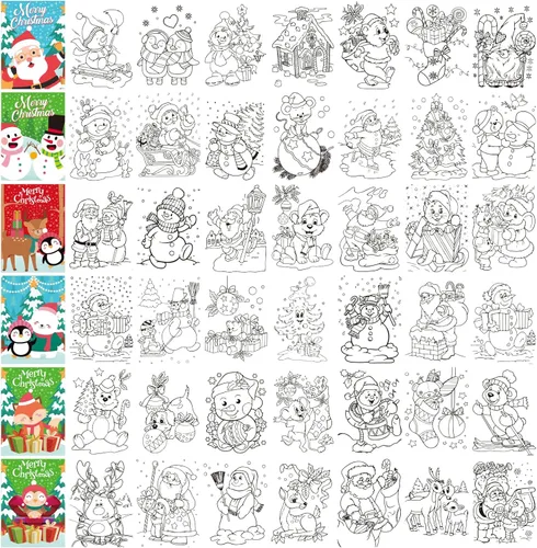 Miniatura 3 de CCINEE 36 piezas de libros de colorear de Navidad, mini folletos de 12.7 cm x 17.8 cm, manualidades, regalos de fiesta, presentes divertidos