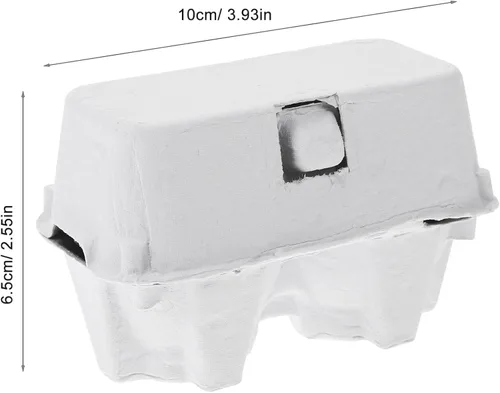 Miniatura 6 de Cartón de huevos de 2 unidades: cajas de papel pequeñas para huevos frescos, cajas de cartón vacías para el mercado de agricultores, manualidades