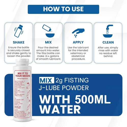 Miniatura 4 de FISTING JLUBE - Mezcla de polvo con agua, una botella hace más de 16 galones/60 l de lubricante de 10.5 onzas / 10.58 oz
