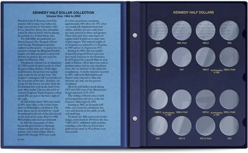 Miniatura 9 de Whitman US Kennedy Álbum de monedas de medio dólar 1964 - 2002 #9127