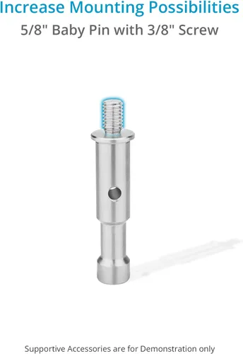 Miniatura 2 de Proaim Pasador de bebé de 5/8 pulgadas con tornillo de 3/8 pulgadas para carro de producción de video Proaim Victor Lite. para accesorios de soporte