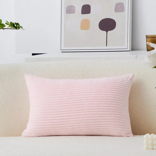 Miniatura 75 de Home Brilliant Funda de cojín decorativo amarillo mostaza 18x18 de pana acanalada suave a rayas decoración de otoño para sofá cama decoración