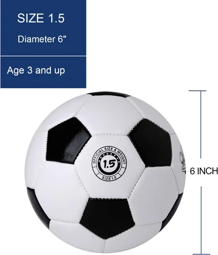 Miniatura 5 de Pelota de fútbol de entrenamiento de 6 pulgadas, tamaño pequeño, pelota de juguete deportiva suave para niños pequeños, regalo para niños