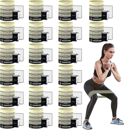 Miniatura 11 de KANGFITER 100 bandas de resistencia a granel de látex, juego de bandas de ejercicio para miembros del gimnasio, clase deportiva, regalo