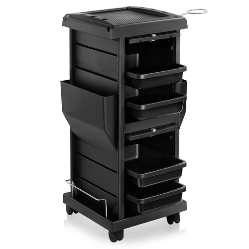 Miniatura 2 de Saloniture Carrito Trolley Rodante con Cierre Premium con Bolsillos - Negro