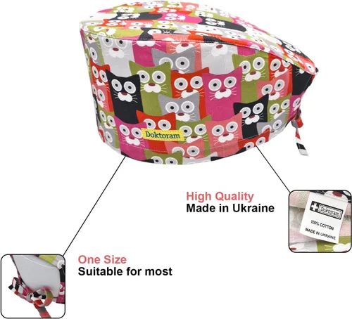 Miniatura 72 de Print Scrub Caps - Sombrero perfecto para enfermeras, médicos y EMTs..