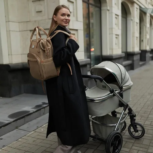 Miniatura 7 de Mochila para Pañales, Bolsa de Pañales Multifunción con Estación de Cambio, Elegantes Bolsas para Bebé, Mochila de Pañales Unisex Grande para Mamá