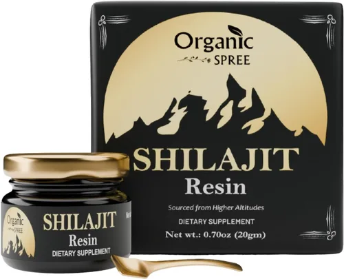 ORGANIC SPREE Resina Shilajit de 0.70 onzas (0.70 onzas) de resina con más de 85 oligominerales, 75% más de ácido fúlvico, apoya la energía, la
