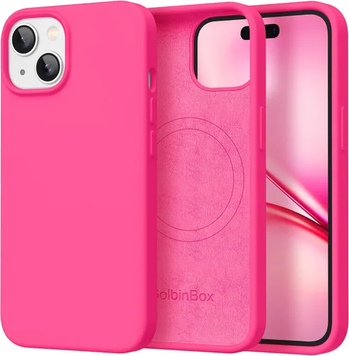 Miniatura 152 de GolbinBox Funda magnética para iPhone 17, compatible con MagSafe, cubierta de silicona integrada para control de cámara, funda de silicona líquida a