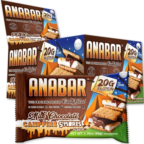 Barrita de Proteína Anabar, La Barrita de Caramelo Rica en Proteínas, Sorprendente Sabor a Proteína, Sin Azúcares Alcohólicos, Alta en Proteínas,
