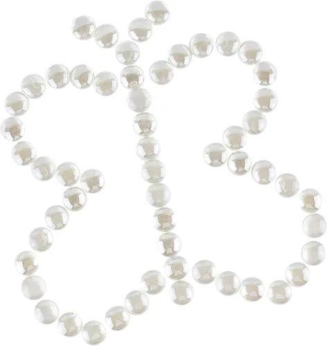 Miniatura 8 de Piedras planas de vidrio transparente para rellenar jarrones, piedras preciosas (bolsa de 1 libra/100 piedras)