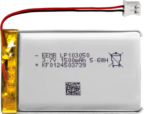 EEMB Batería de polímero de litio 3.7V 1500mAh 103050 Lipo Batería recargable con conector JST de cable para altavoz y dispositivo inalámbrico: