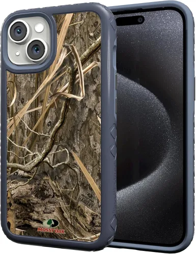 Miniatura 113 de cellhelmet Mossy Oak Agua Yellowfin Funda de doble capa en gris diseñada para iPhone 13 Mini a prueba de golpes y caídas, duradera, como se ve