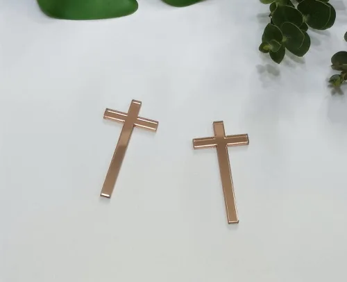 Miniatura 5 de 12 dijes para tartas de cruz, decoración de bautizo para tartas, confirmación de bautismo de acrílico delgado, decoración de pastel de cruz acrílica