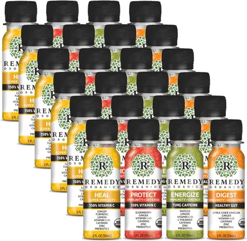 Miniatura 9 de Remedy Organics Immunity Plus Shot, Digest paquete de 12 Aumenta la energía, la función cerebral, la desintoxicación y el metabolismo