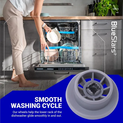 Miniatura 4 de BlueStars 165314 Rueda del Estante Inferior del Lavavajillas Piezas de Lavavajillas Bosch - Compatible con lavavajillas Bosch y Kenmore - Reemplaza