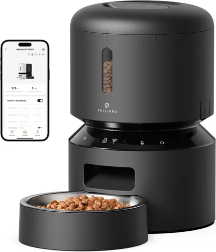 PETLIBRO Comedero automático para gatos, comedero WiFi 5G para mascotas con preservación de frescura, comederos temporizados para gatos secos, hasta