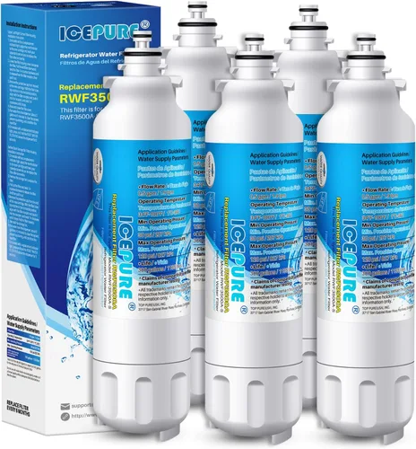 Miniatura 10 de ICEPURE Filtro de agua alcalino para refrigerador ADQ73613401 y reemplazo del filtro de aire para LG LT800P, LT800PC, ADQ75795104, ADQ736134
