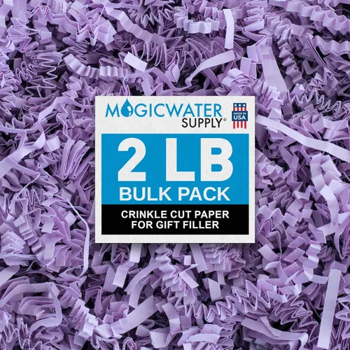 Miniatura 28 de MagicWater Papel de Corte Ondulado para Cestas de Regalo - 2LB - Blanco y Dorado - Perfecto para Relleno de Papel Triturado, Relleno de Cestas