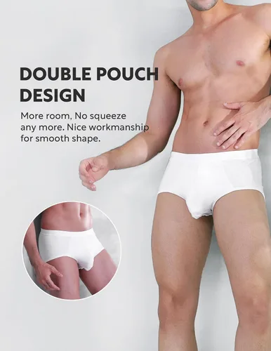 Miniatura 4 de DAVID ARCHY Calzoncillos para hombre, ropa interior micro modal, cómoda, suave, doble bolsa, paquete de 4 o 7