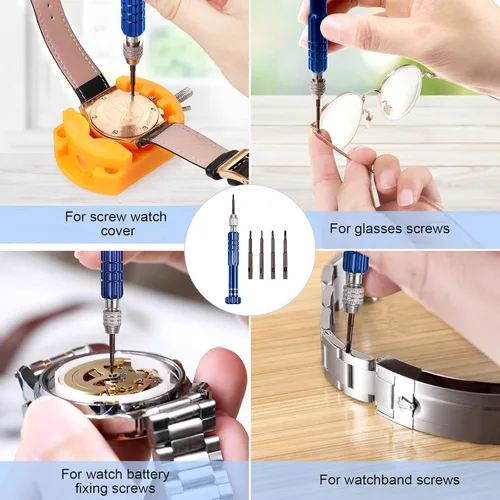 Miniatura 5 de JOREST Watch Repair Kit, for Watch Battery Replacement & Watch Link Removal and Resizing & Watch Opener, Watch Repair Screwdriver Set, Watch Wrench