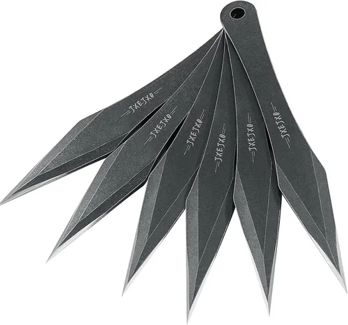 Juego de púas de lanzamiento, 9.4 pulgadas de acero inoxidable sin giro con funda de cinturón de nailon 6 por paquete