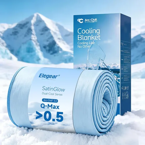 Miniatura 13 de Elegear Manta Refrescante Revolucionaria que Absorbe el Calor para Mantener el Cuerpo Fresco para Sudores Nocturnos, Arc-Chill 3.0 Fibra Fresca