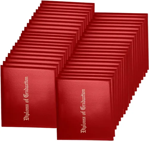Miniatura 17 de Funda para diploma de 8.5 x 11 pulgadas, certificado acolchado de cuero sintético de graduación (negro)