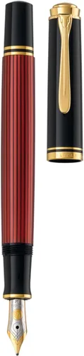 Miniatura 2 de Pelikan Pluma estilográfica M400 B Premium Plume negro/rojo