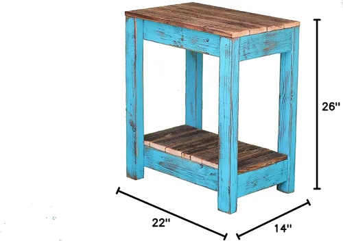 Miniatura 3 de Doug and Cristy Designs Mesa auxiliar combinada turquesa