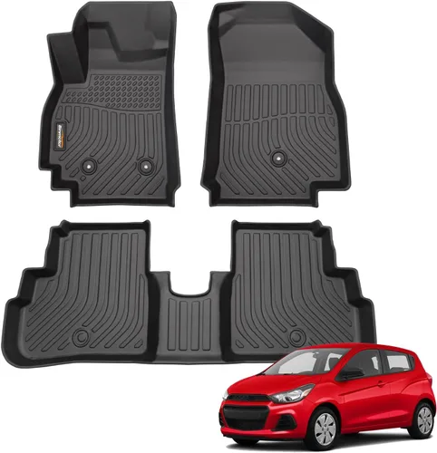 Miniatura 74 de Alfombrillas para todo tipo de clima y forro de carga para Volkswagen Atlas 2018-2025 (asiento de cubo de 6 pasajeros), juego completo de 3 filas