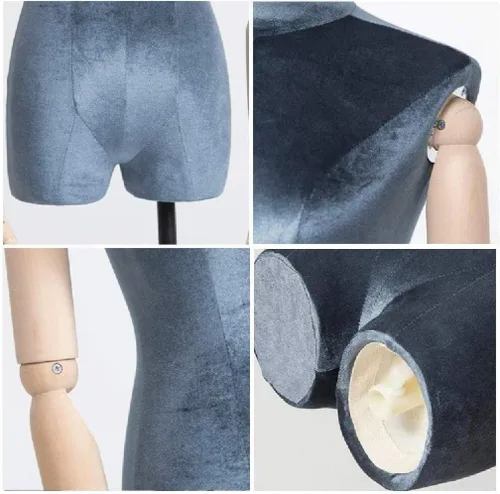 Miniatura 4 de Soporte de exhibición de maniquí, modista femenina, maniquíes, muestra la altura del pecho, base de trípode ajustable para disfraz, joyería