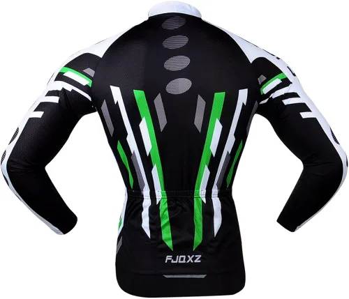 Miniatura 3 de fjqxz Hombres Ciclismo Jersey Traje y 3D Acolchado Pantalones Transpirable Secado Rápido Manga Larga Conjunto Conjunto F011C
