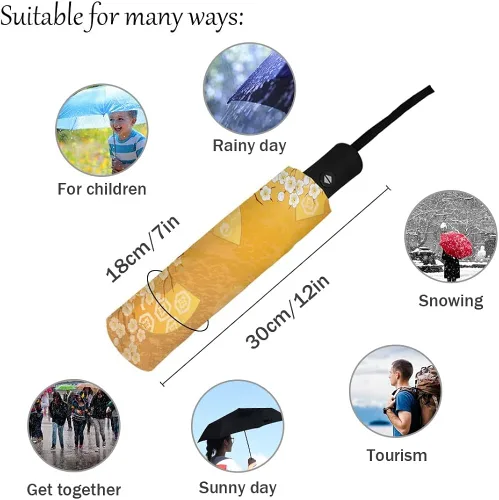 Miniatura 4 de DHDM Beach Umbrella Outdoor Adults Printed Rain Umbrella for Men Kids Parasol
