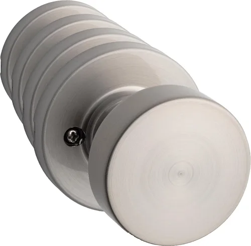 Miniatura 50 de Kwikset Pismo - Pomo de puerta redondo simulado, manija de un solo lado para armarios, puertas dobles francesas y despensa, pomo de puerta