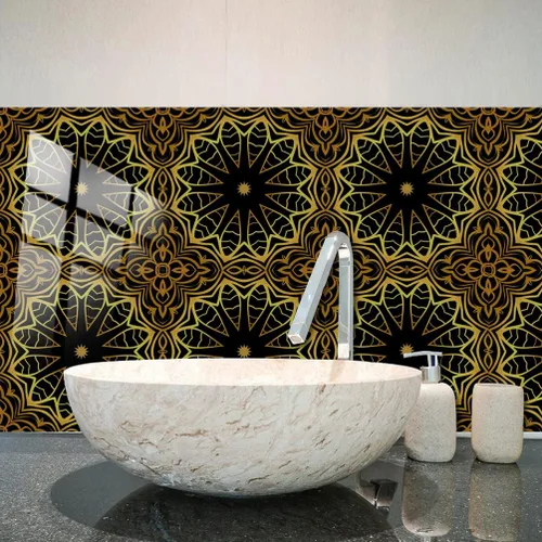 Miniatura 8 de 10 hojas de calcomanías para azulejos de 6 x 6 pulgadas, vinilo impermeable para cocina, baño, ducha, decoración de pared