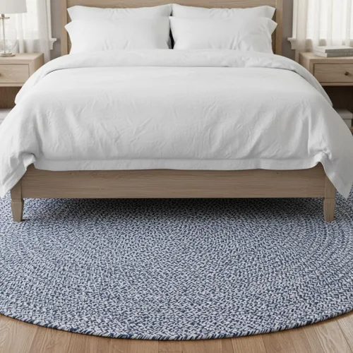 Miniatura 29 de Super Area Rugs Farmhouse - Alfombra trenzada de algodón reversible para cocina, gris y blanco, 4 x 6 pies, ovalada