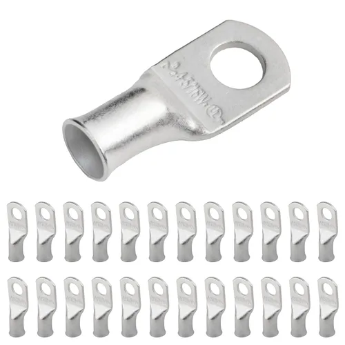 Miniatura 216 de SELTERM 5 piezas terminales de cable de cobre estañado 1/0 AWG perno de 1/2", extremos de cable de batería, terminales de anillo, conectores