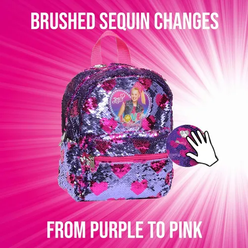 Miniatura 4 de JoJo Siwa Mini Backpack with Brushed Sequins, PinkPurple, Medium