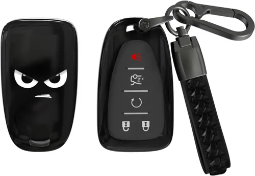 ACEBOY Funda para llavero Chevy, funda de TPU suave con llavero para Chevrolet Blazer Camaro Malibu Equinox Cruze Traverse Trax Sonic Tracker Bolt