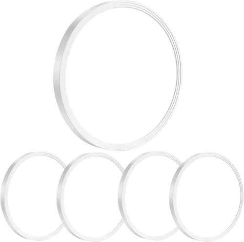 Miniatura 14 de Paquete de 6 lámparas de techo LED de montaje empotrado de 12 pulgadas 3200LM, lámpara de techo delgada de 28W redonda de montaje en superficie