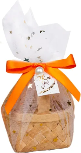 Miniatura 9 de Mini cesta de regalo tejida a mano de bambú, cajas de dulces, caja de embalaje de chocolate, perfecta para baby showers, cumpleaños, recuerdos