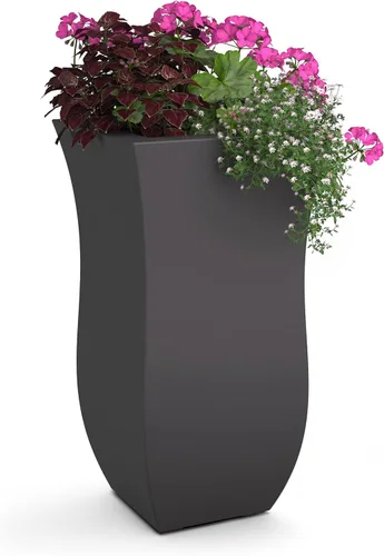 Miniatura 10 de Mayne Valencia - Maceta de 30 pulgadas de alto, resistente a la intemperie, para flores, diseño duradero para interiores y exteriores, para patio